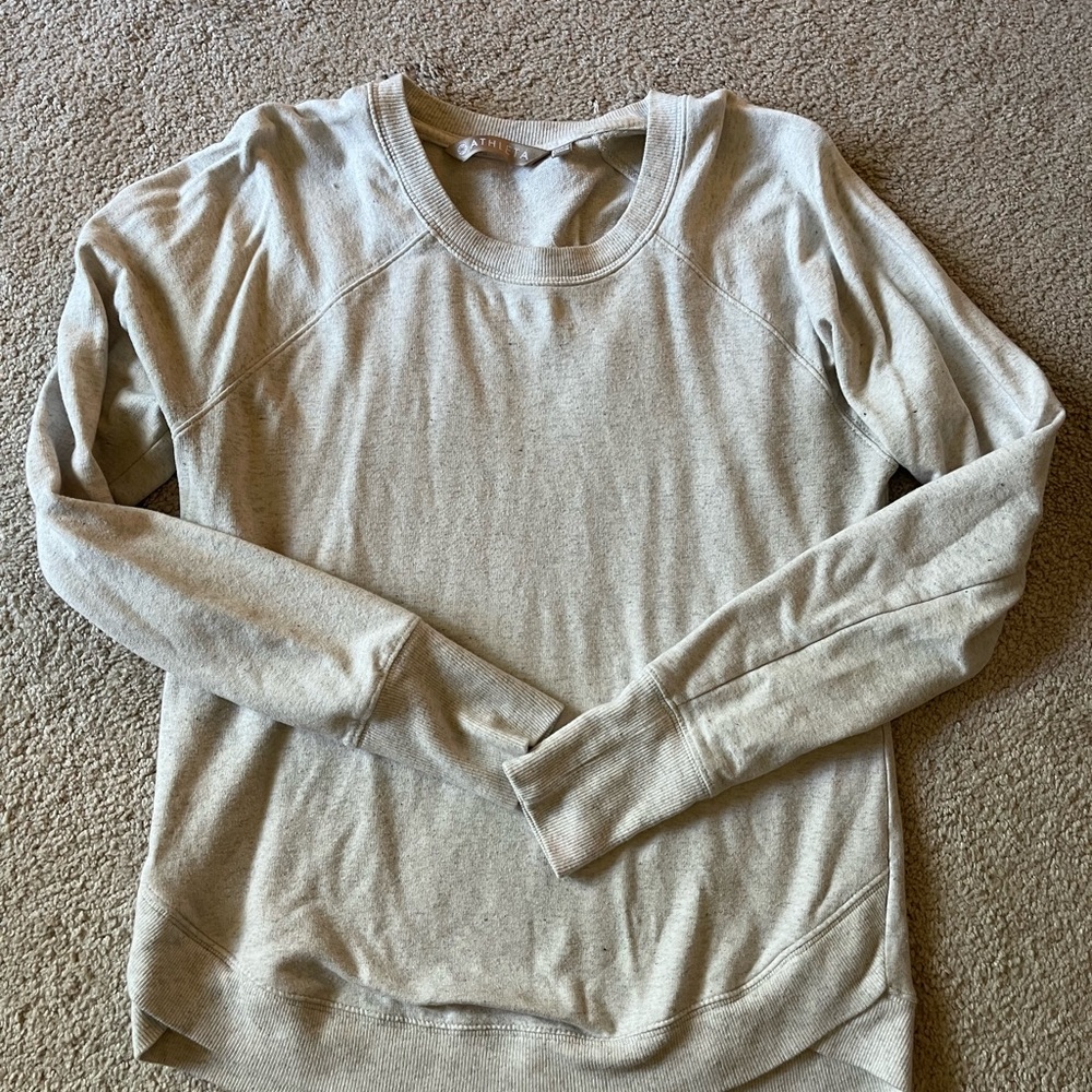 Athleta Mindset Sweater in Light Grey